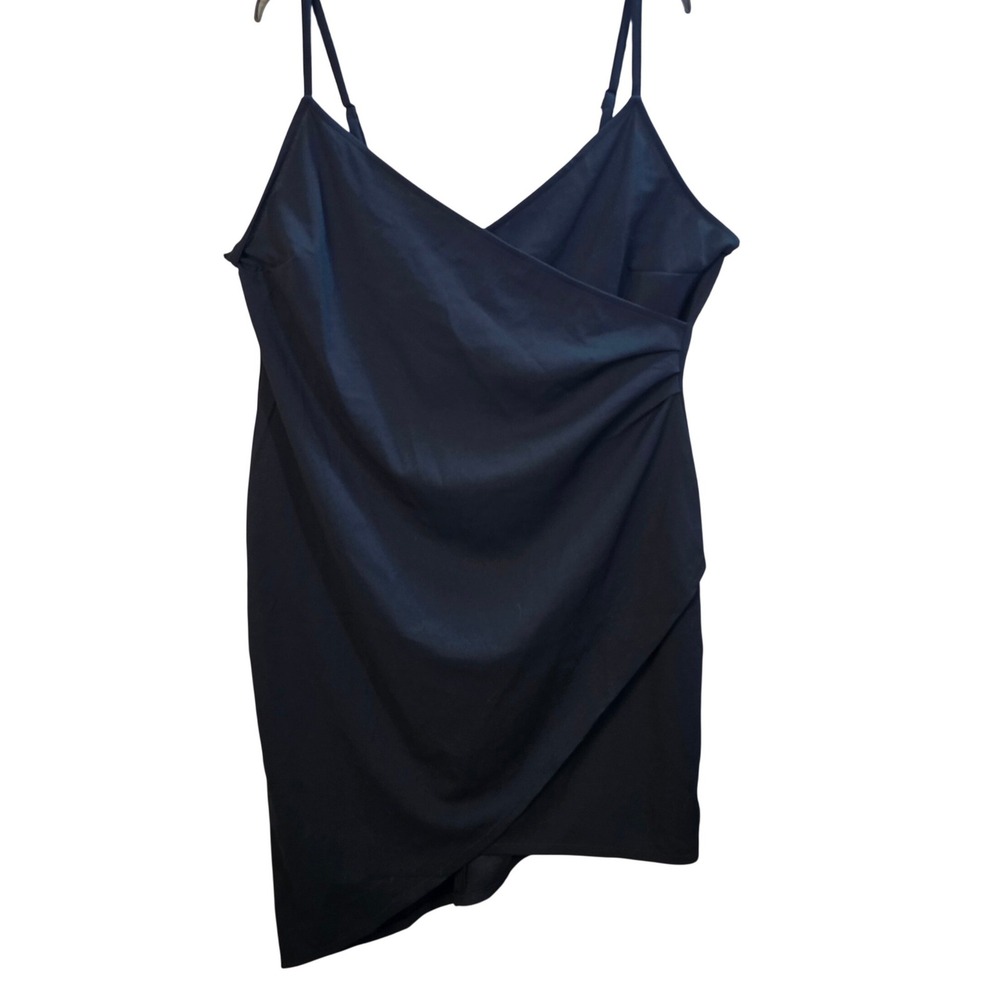 Derek Heart Black Wrap Front Asymmetrical Mini Dress 3X AGXD711A Sleeveless NWOT